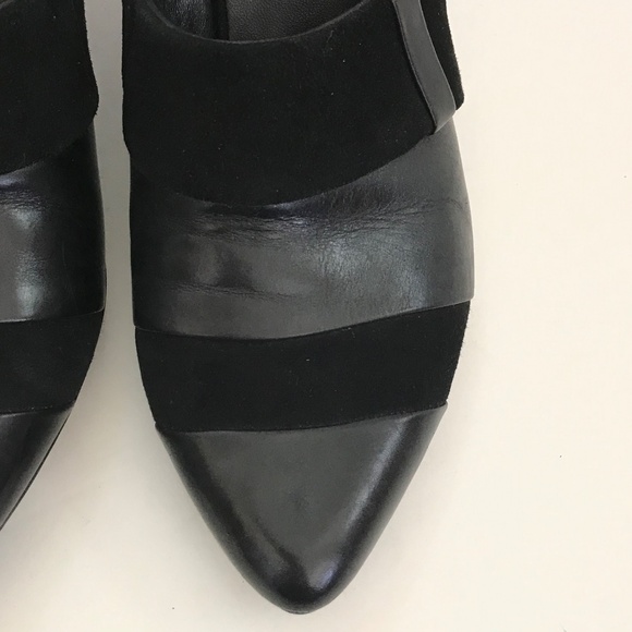 JOY CHEN Black Leather Heels Pointed Toe Leather Pumps Women’s Size 9 - Picture 5 of 16